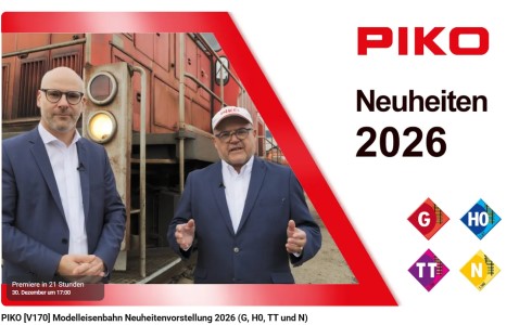 Wie jedes Jahr am 30. Dezember - die PIKO Neuheiten 