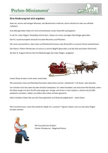 Eine nderung hat sich bei Prehm-Miniaturen ergeben! 