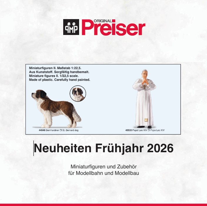 Fr�hjahrsneuheiten 2026 von Preiser