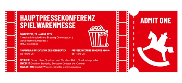 Wie im Kino gab es eine richtige Eintrittskarte zur Veranstaltung am 23.01.2025 