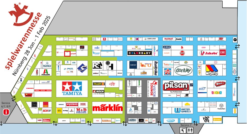 Die Halle 7 ist nun der Treffpunkt der Modellbahner. Es sind jedoch nur 5 Aussteller 2025 - Faller/Pola - Mrkli/Trix/LGB - BelliBeco - Hornby und NOCH. Alle weiteren Aussteller sind dem Hobby wie Auto, Zubehr und Figuren zugeordnet. 