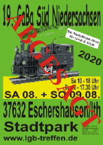19. Gartenbahntreffen Sd-Niedersachsen auf 2021 verschoben 