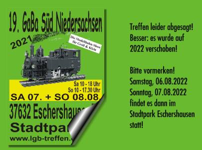 Neuer Termin für das 19. Treffen in Süd Niedersachsen - Eschershausen am 06.und 07. August 2022! Vormerken!
