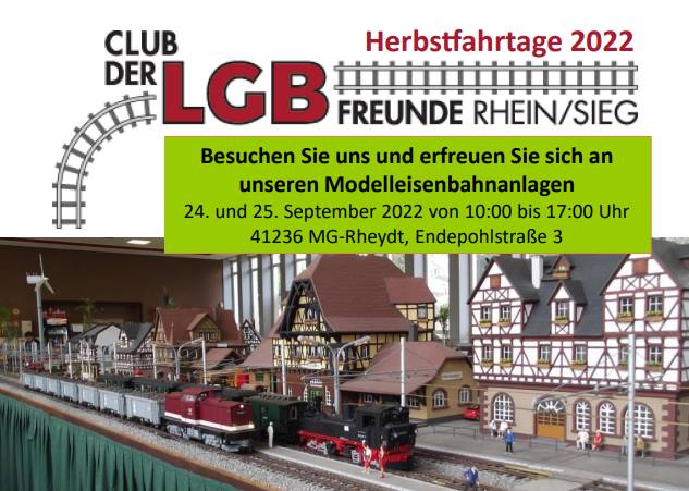 Herbstfahrtage beim Club der LGB Freunde Rhein/Sieg in Mönchengladbach Rheydt! 
