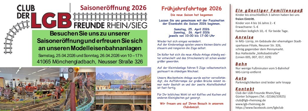 Club der LGB Freunde Rhein Sieg e.V. Saisonerffnung 2026