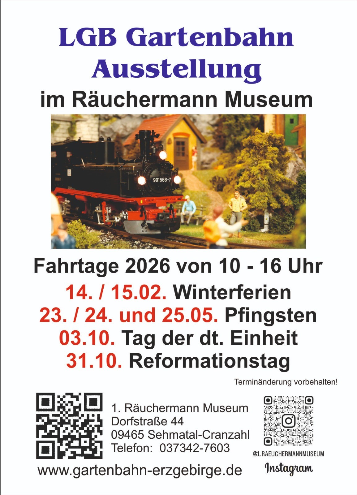 Veranstaltungen 2026 im R�uchermann-Museum - Sehmatal-Cranzahl