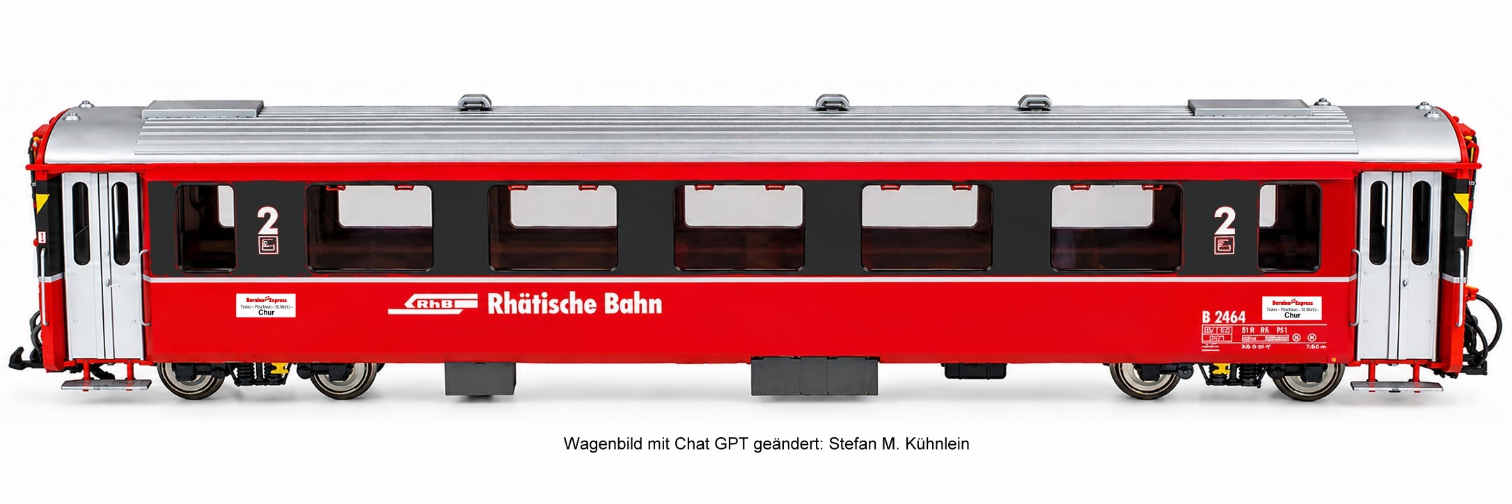 Trainline Artikel Nummer 3335020 - Bild Cadosch - mit Chat GPT ge�ndert auf 2. Klasse und Zuglaufschild erg�nzt. 