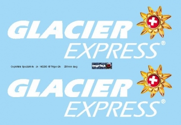 geplottete Spezialfolie mit Schriftzug zu Artikelnummer 140290 fr Ge 4/4 II 623 Bonaduz - Glacier Express