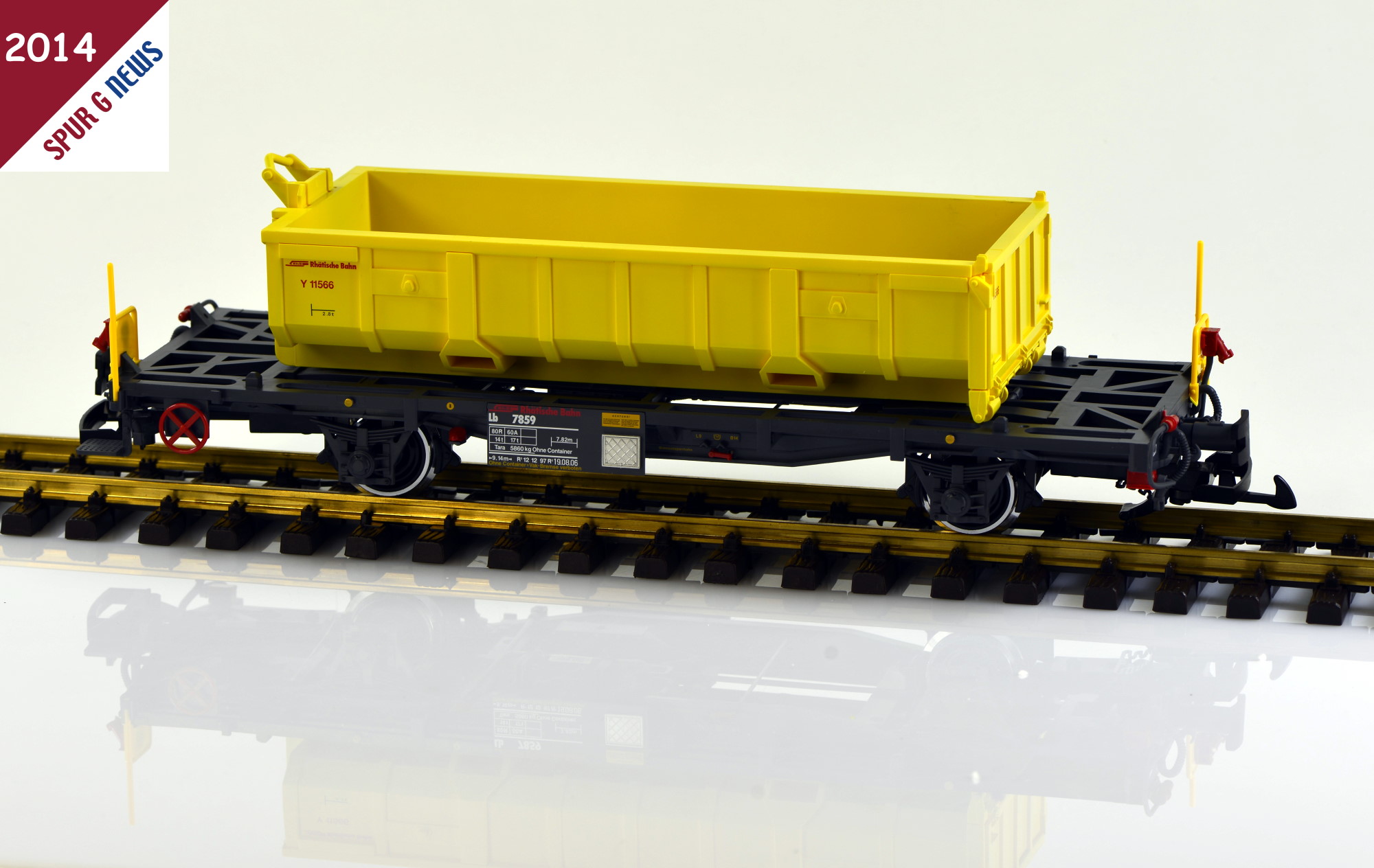 LGB 47899 RhB Containerwagenset - Hier Wagen mit Abraummulde