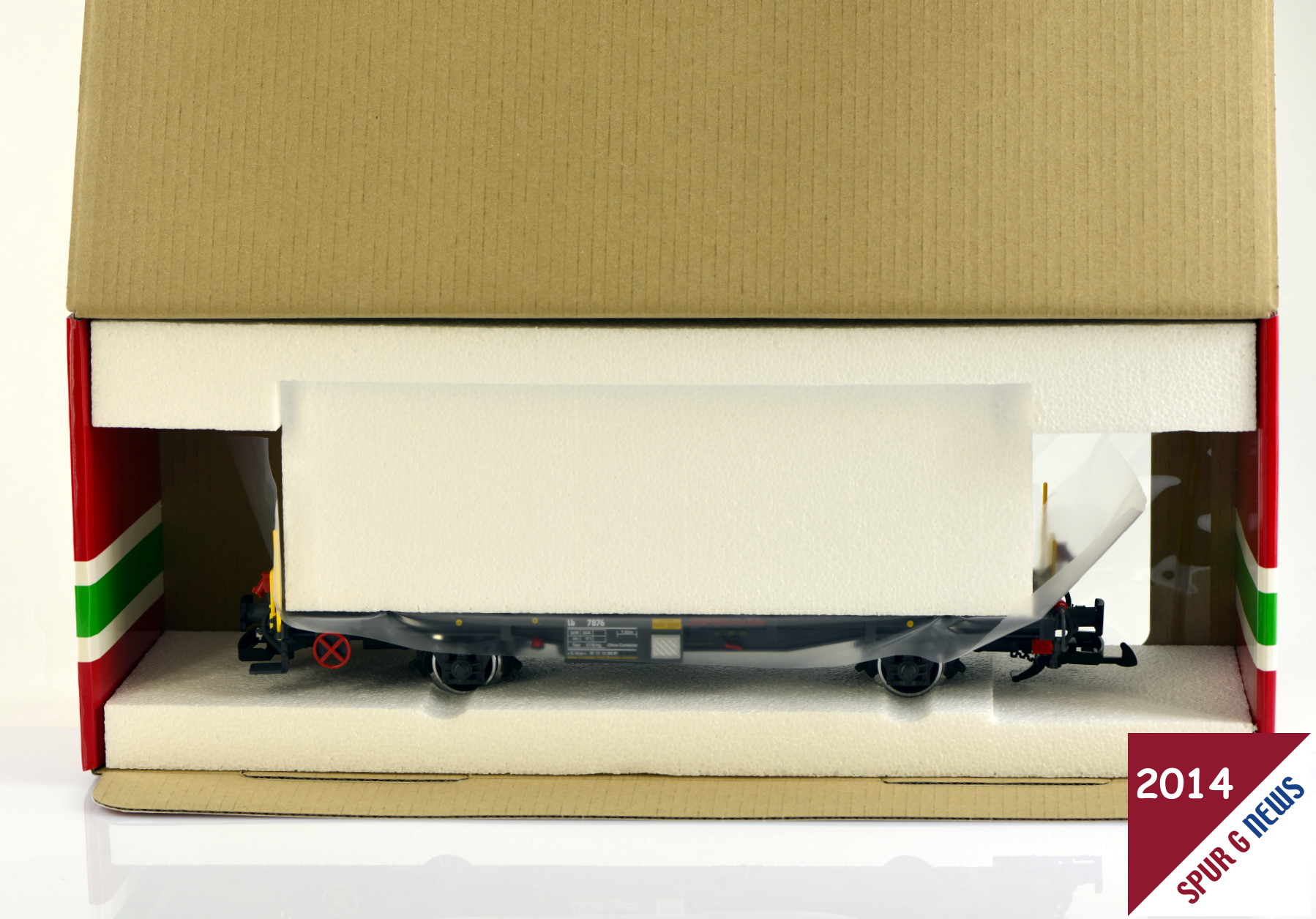 Tragwagen Lb 7876 aus dem dreier Set 47899 RhB Containerwagenset - Neuheit 2013 - ausgeliefert 2014