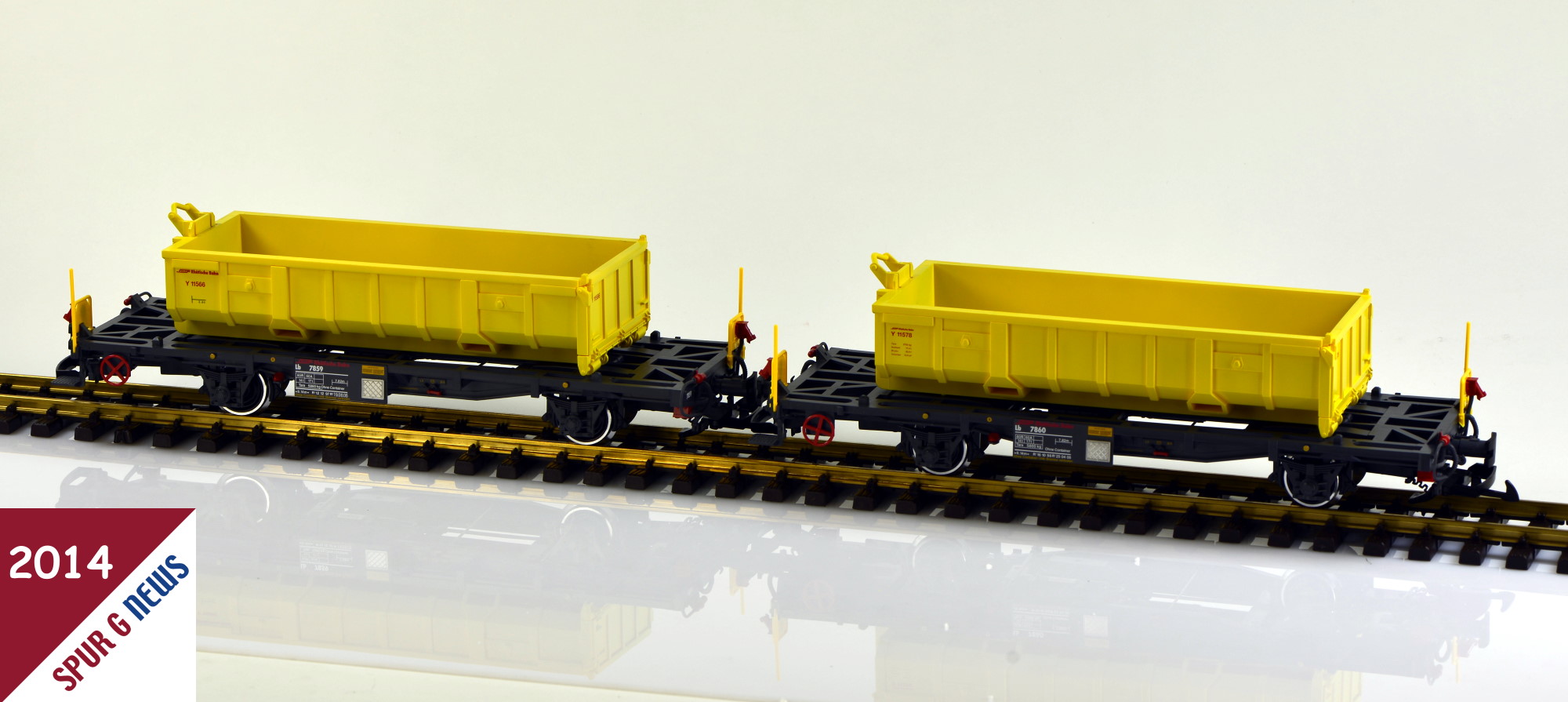 47899 LGB Containertragwagen mit Abraummulden - Wagenset aus 2013 - ausgeliefert 2014