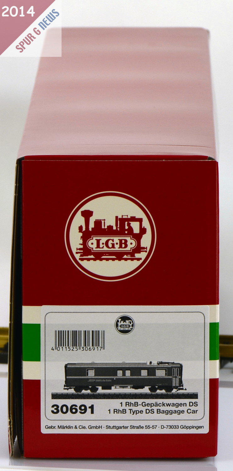 Etikett des LGB 30691 RhB Gepckwagens - Neuheit 2013 - ausgeliefert Februar 2014