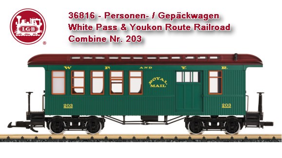 LGB Art. Nr. 36816 - White Pass & Youkon Route Railroad - Combine
