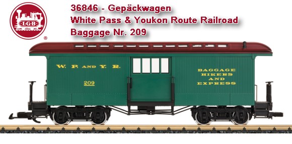 LGB Art.Nr. 36846 Gepckwagen der White Pass & Youkon Route Railroad