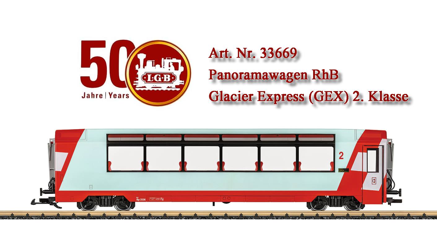 LGB Art. Nr. 33666 - Neuheit 2018 - GEX Panoramawagen 1. Klasse