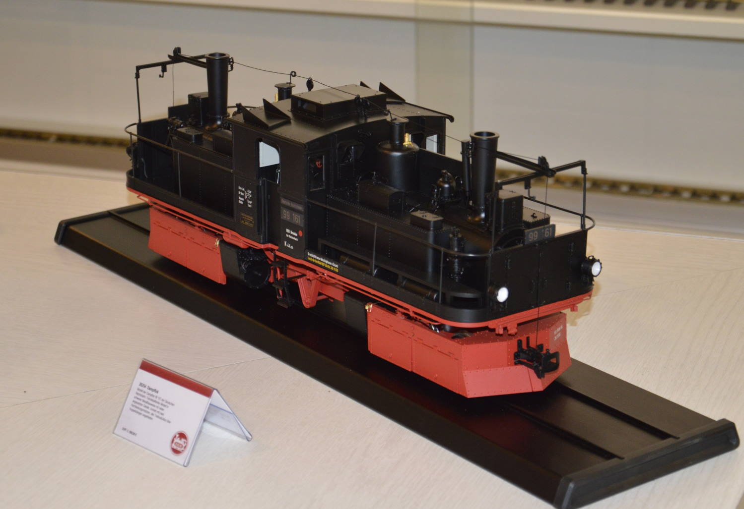 Modell der Dampflok 99 161 der Deutschen Reichsbahn. 