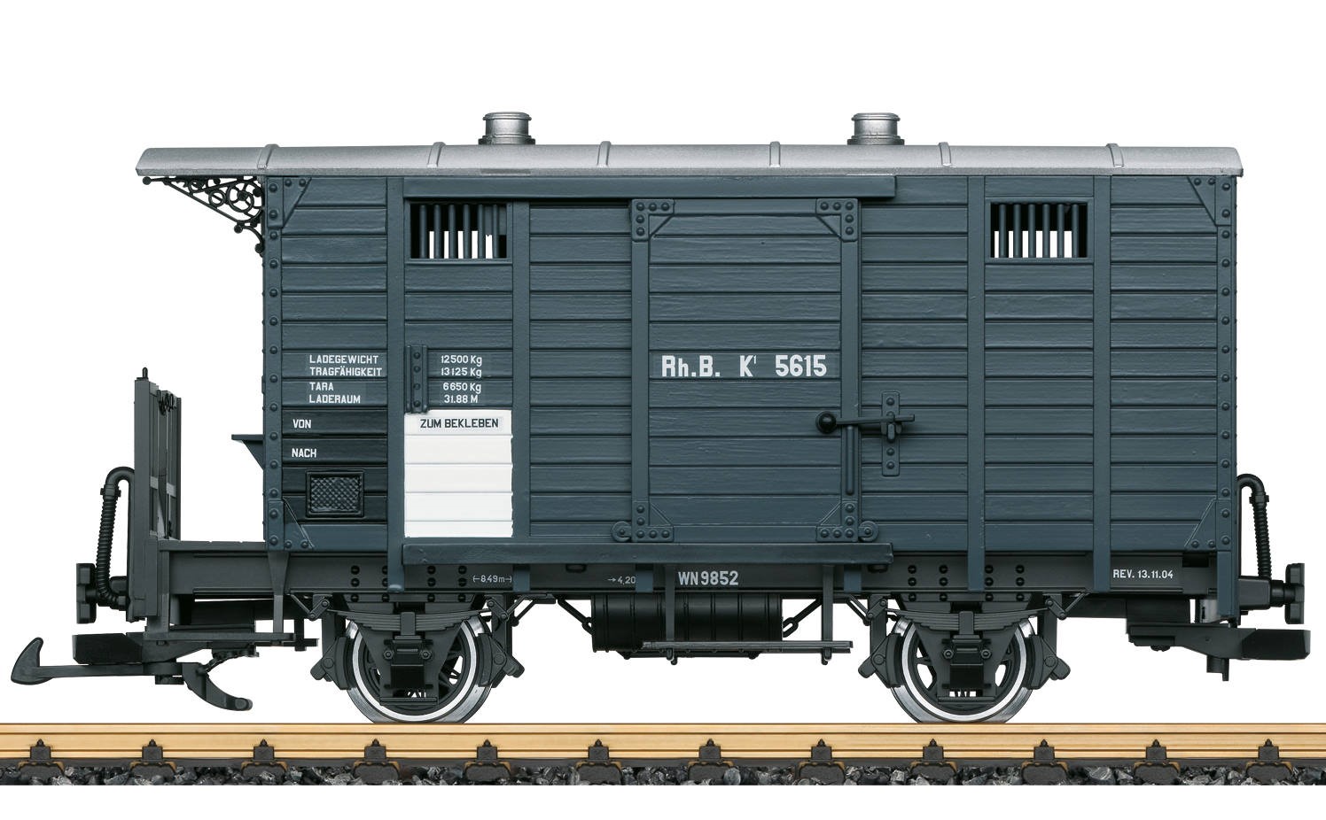 LGB Art. Nr. 45302 - RhB gedekcter Güterwagen 
