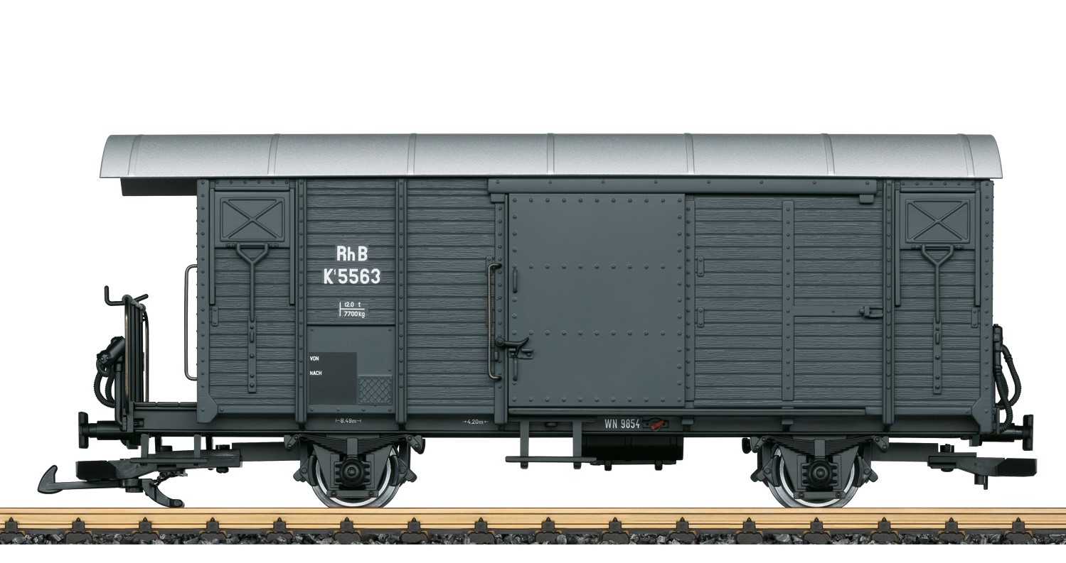 LGB Artikel Nummer 43814 - RhB gedeckter Güterwgen K5563 