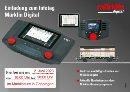 Infotag Märklin Digital im Märklineum am Freitag, 2. Juni 2023.  