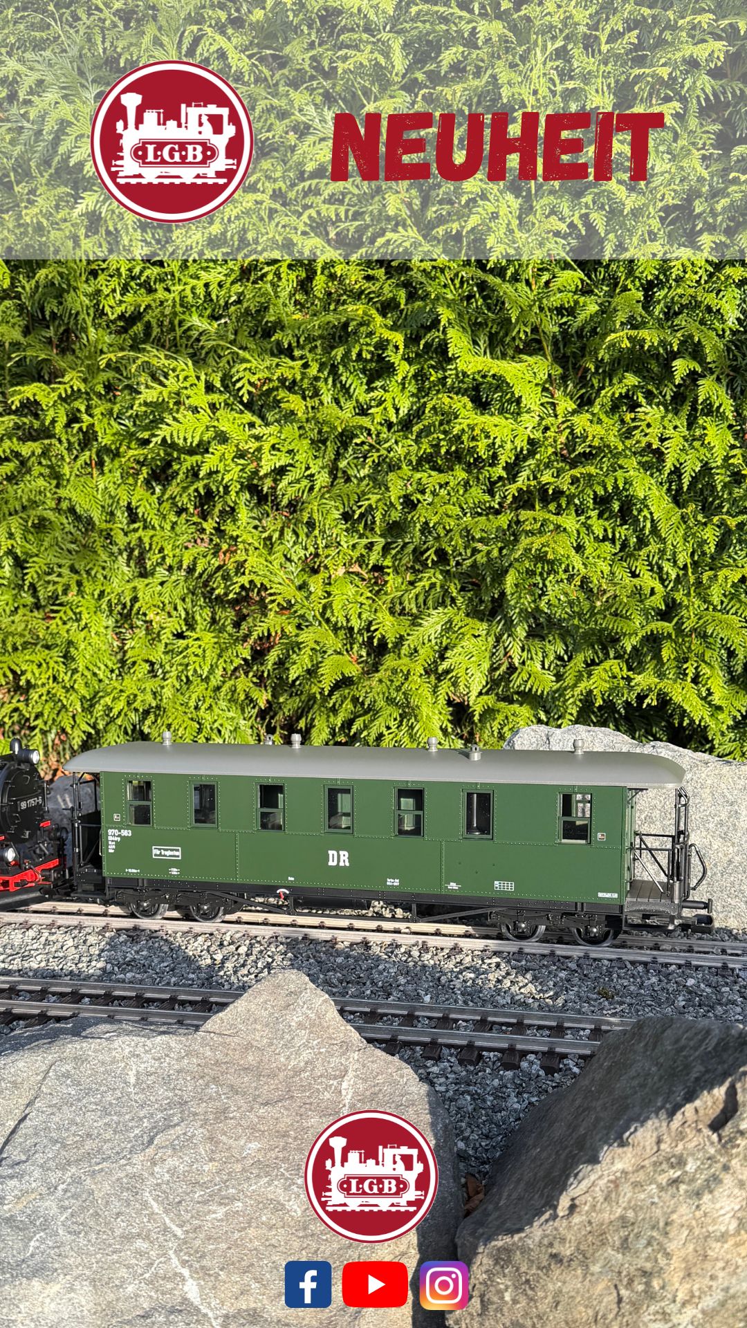 Danke an Hendrik Hauschild für die Vorankündigung zur Auslieferung an den Fachhandel des DR Personenwagens Bauart KD Nr. 970-563.