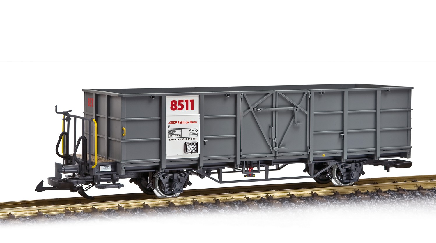 LGB Artikel Nr. 40881 - RhB Hochbordwagen - neue Betriebsnummer 8511