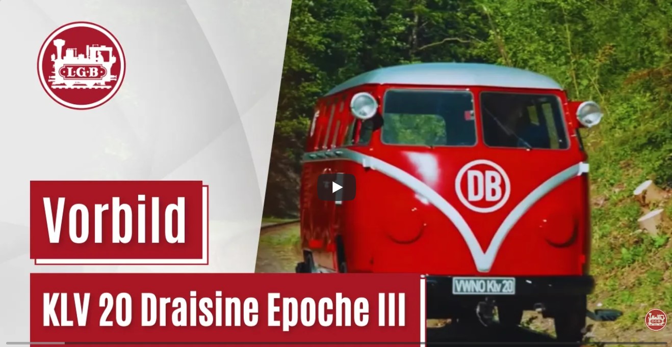 Danke an Andreas Franz und LGB f�r den neunen Film �ber die LGB Neuheit 2026, die VW-Bus Draisine KLV. 