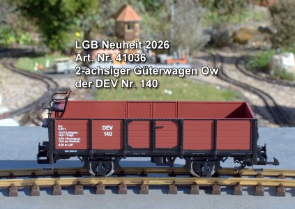 2-achsiger G�terwagen des DEV  - LGB Art. Nr. 41036 an den Fachhandel ausgeliefert.   