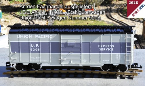 Union Pacific - Stahlg�terwagen  - Art. Nr. 41918 an den Fachhandel ausgeliefert.   