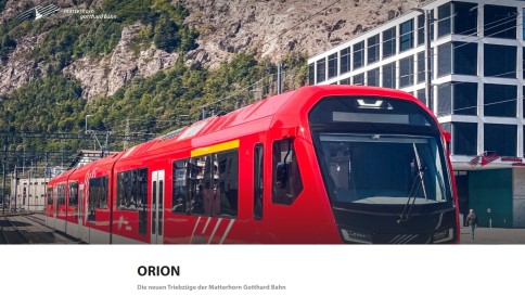 Orion bei der Matterhorn Gotthard Bahn - kein Raumschiff! 