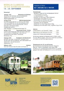 Mrklin Clubreise an die Schweizer Riviera - 19. - 23. September 2026
