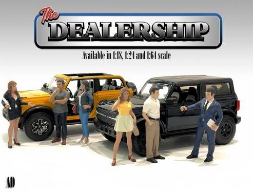 neue Figuren von American Diorama 2022 - Beim Autohändler