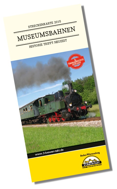 Streckenkarte 2015 - Museumsbahnen - Historie trifft Neuzeit - 4. berarbeitete Auflage. 