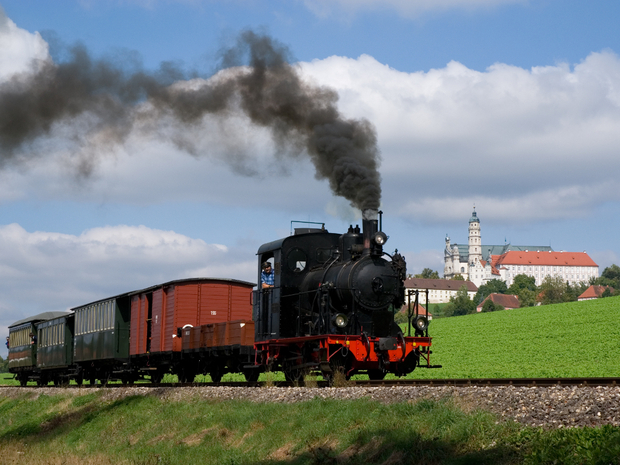 Bild von der Museumsbahn Hrtsfeld-Museumsbahn - Neresheim-Sgmle (Aalen bis nach Dillingen). 
