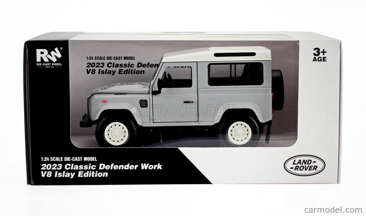 RE-EL Toys - Land Rover DEFENDER 90 CLASSIC WORK V8 ISLAY EDITION 2023 Grau/Weiss