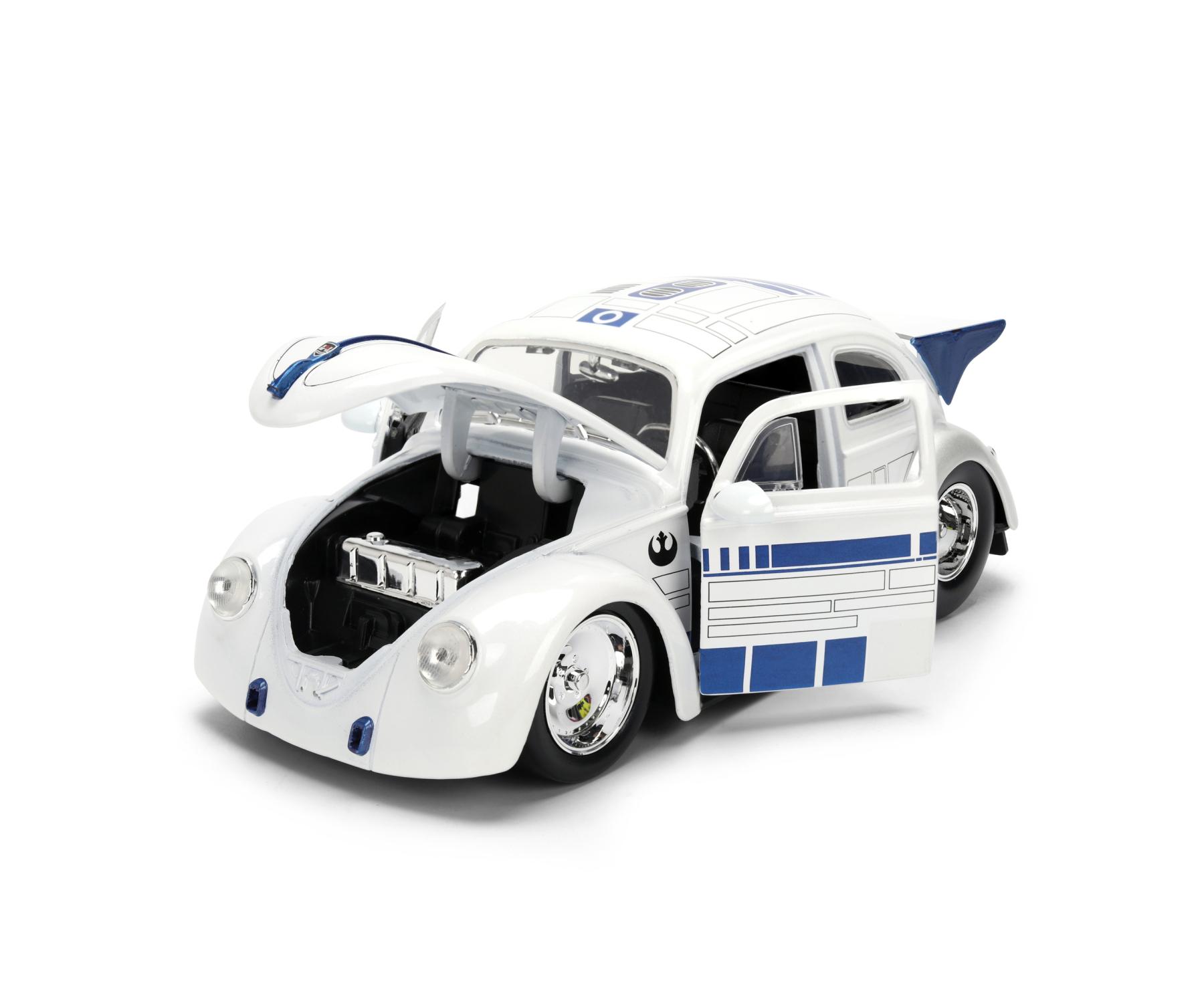 Star Wars - Kultiges Star Wars Modell � 1959er VW Drag Beetle im originalen R2-D2 Design aus hochwertigem Metall (Die-Cast)