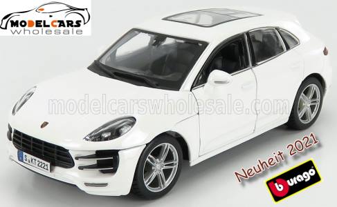 Neuheit 2021 von bburago - Porsche SUV Macan in weiß