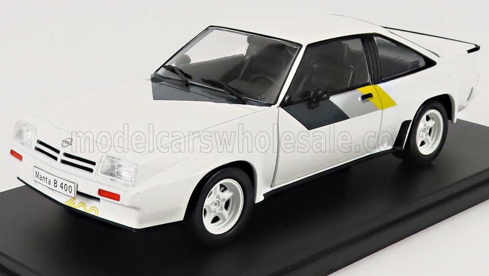 Edicola, 1/24, Massstab 1:24, OPEL Manta, Opel Manta 400 Rallye, baujahr 1981, weiß, weiße Felgen, Hachette-Opel-Kollektion, 