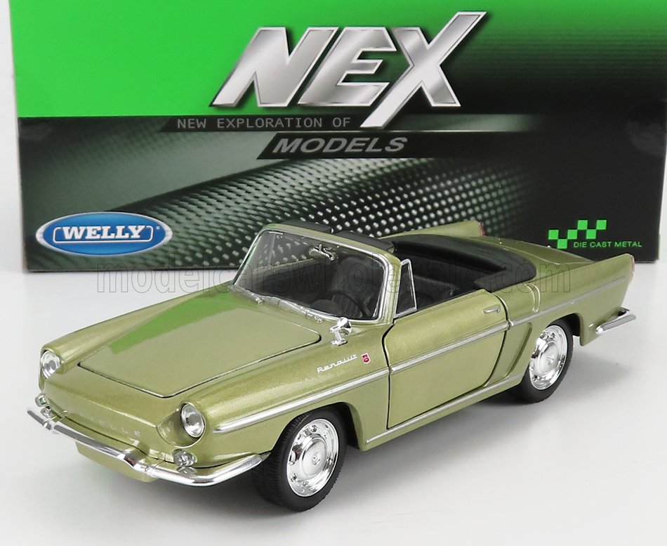 Welly, NEX, Renault, Caravelle, Cabriolet, open, 1959, hellgrün metallic
