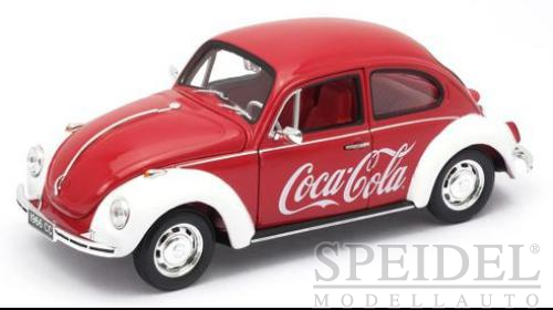 VW Kfer (Beetle) Coca-Cola Ausfhrung - rot mit weien Kotflgeln, Mastab 1:24, Scale 1:24, Fertimodell in Metall-Kunststoff, Oxford Neuheit 2015, Neuheit 2015, OXFWE002CC