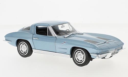 Chevrolet Corvette C2, Sting Ray, Stachenlrochenmetallic-blau, 1963, WEL24073M.-Blue