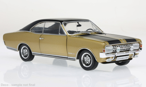 Opel Commodore, A GS/E, Coupe, Gold/Schwarz, Fertigmodell in Metall-Kundststoff - 