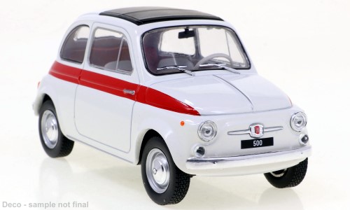 Fiat 500, weiß/rot, Art. Nr. WB124182, Ankündigung