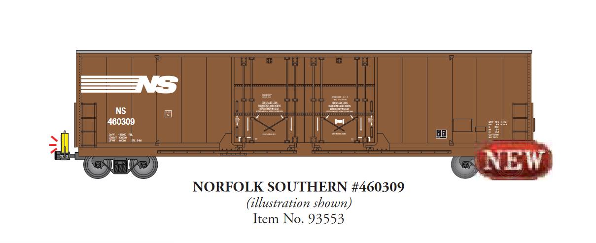 Bachmann Art. Nr. 93553, Boxcar Doppeltür, Güterwagen mit Schlusslicht, Norfolk Southern #460309