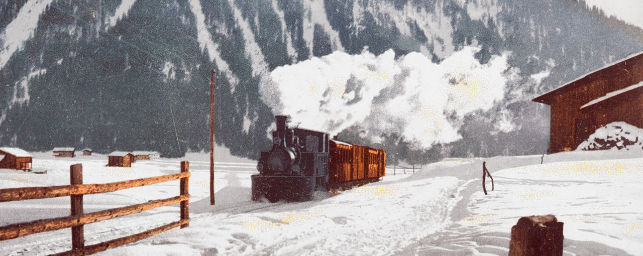 RhB: G 3/4 Nr. 1 bei Davos, Winter 1902, Quelle Dampfverein