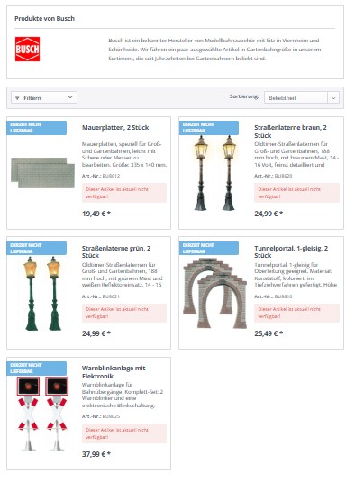 �ber den Klick auf das Bild oder den nachfolgenden Link kommen Sie direkt zu den Busch Produkten in unserem Webshop.