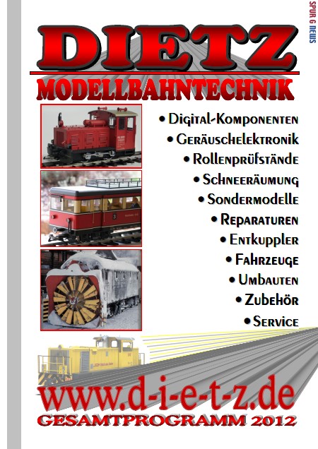 Gesamtkatalog von DIETZ Modellbahntechnik zum download. 