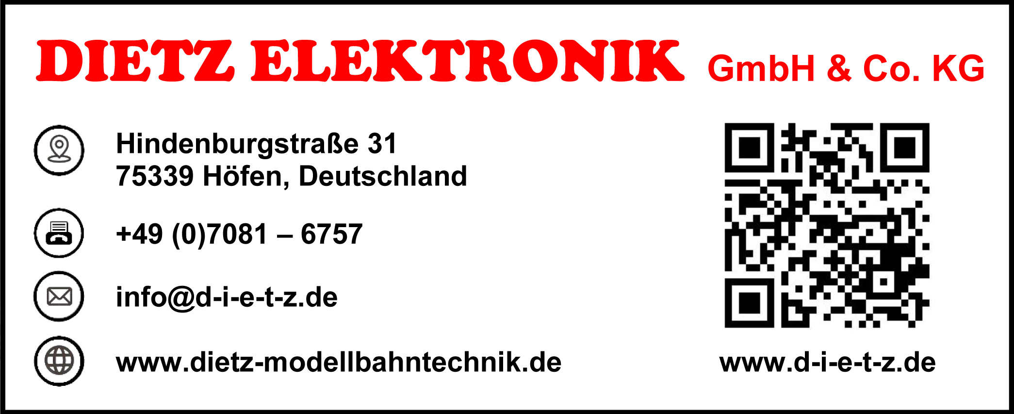Dietz-Elektronik - Adresse - mail - web und Telefon 