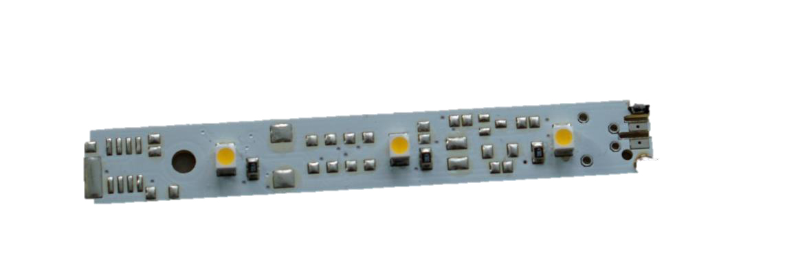 AL-03 - Lichtleister, Besonders preiswerte Ausführung zur Beleuchtung von Waggons oder Häusern. Betriebsspannung 4 bis 24 Volt (Gleichstrom = / oder Wechselstrom ~ .