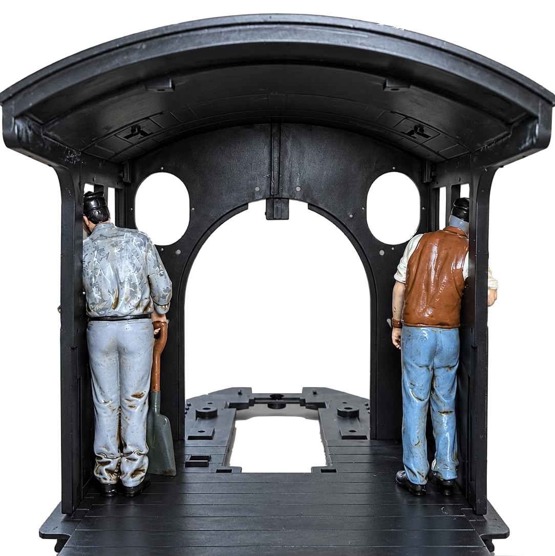 Heizer links und Lokf�hrer rechts f�r RhB Dampfloks oder andere Dampfloks. Stehende Figuren mit viel Liebe zum Detail gefertigt.