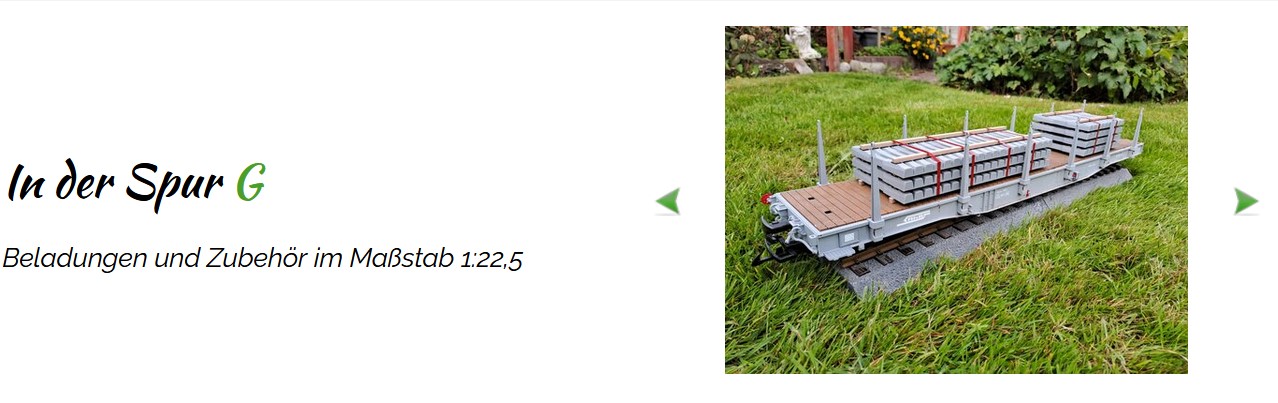 Von IN DER SPUR gibt es auch Beladungen und Zubehör. Auch hier können Sie im e-bay Shop von IN DER SPUR stöbern.